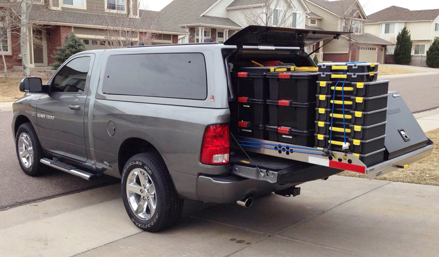 truck bed slide out cargo tray for pickup trucks